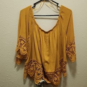 Ambiance Gold  off the shoulder top
